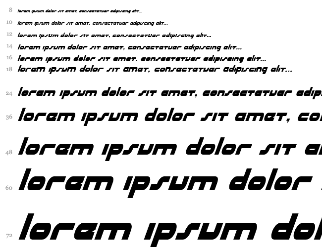 uni-sol condensed italic Wasserfall 