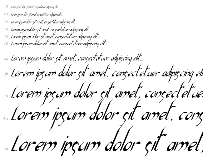 Xaphan II Condensed Italic Cascade 