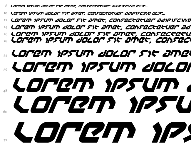 Yahren Bold Italic Cascade 