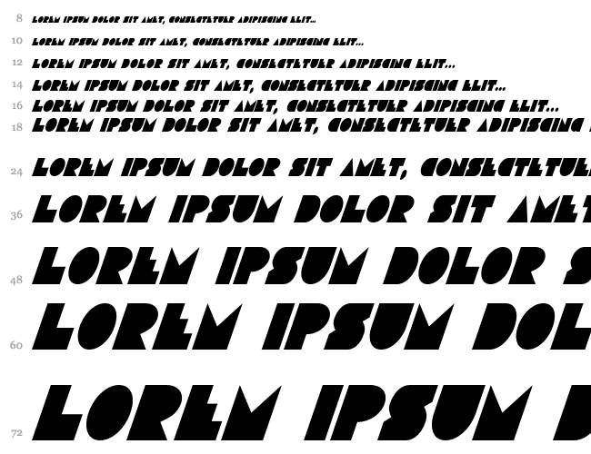 Disco Deck Condensed Italic Wasserfall 