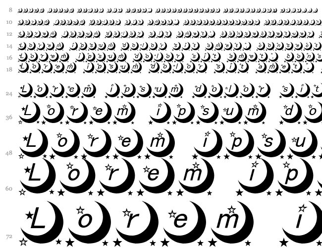 moon font Waterfall 