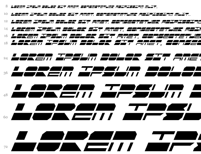 Quickmark Condensed Italic Водопад 