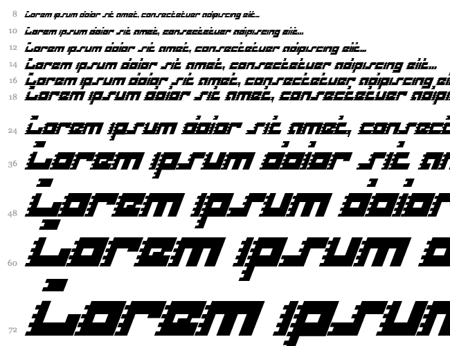 Roid Rage Condensed Italic Cascade 