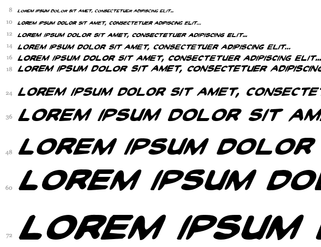 Toon Town Industrial Italic Cascade 